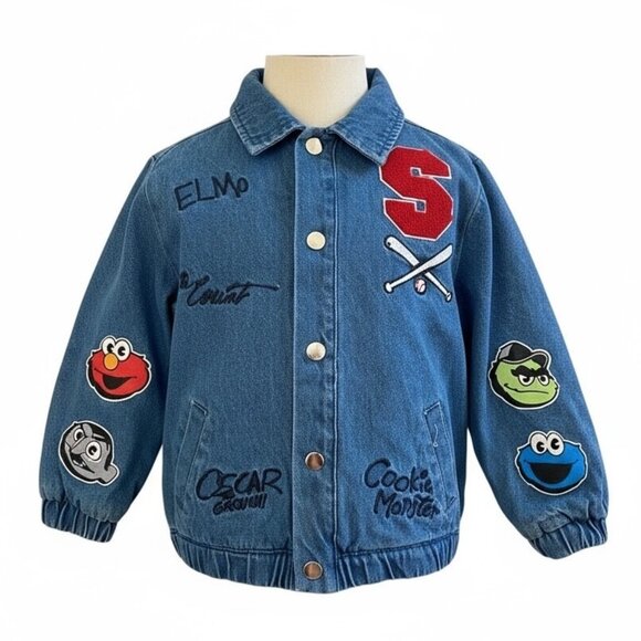 Sesame Street Toddler Denim Jacket Size 5T New - Picture 1 of 9